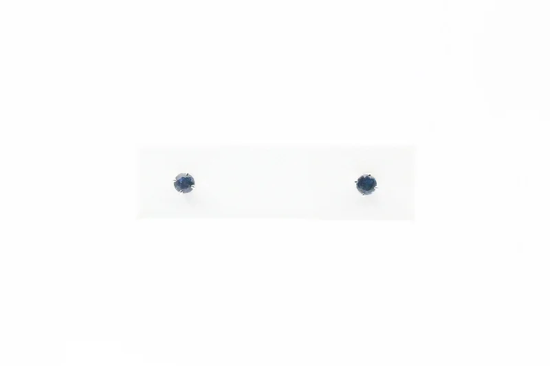 Sparkle More For Less – Jewelry Sale Happening Now White Gold Sapphire Stud Earrings