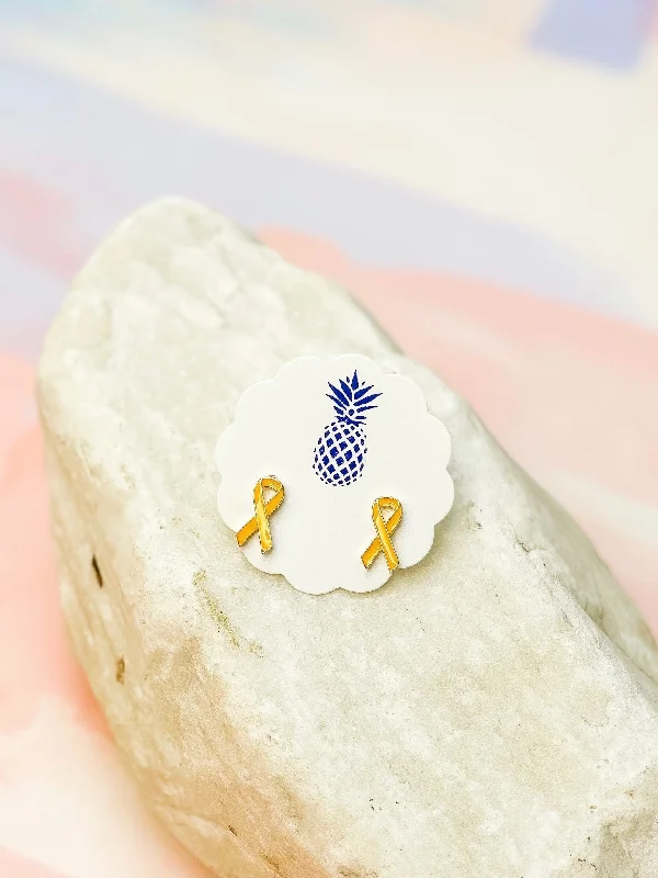 Unbeatable Offers On Luxury And Everyday Jewelry Yellow Ribbon Signature Enamel Stud Earrings