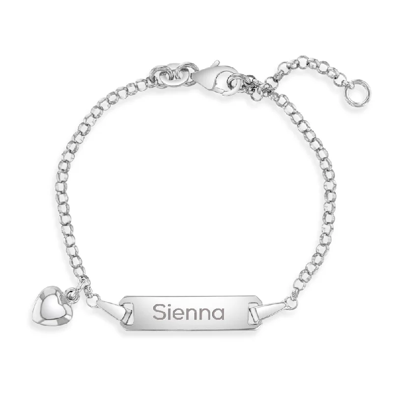Bestselling Jewelry At Special Promotional Rates 5.5"-6" Polished Puff Heart Kids / Children's / Girls Bracelet Extension - Sterling Silver