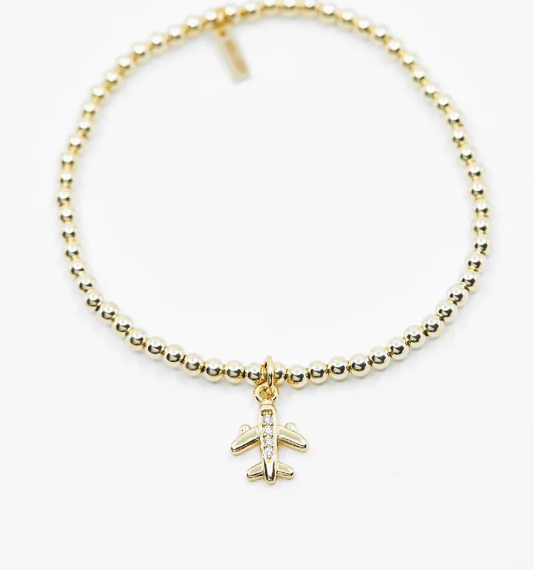 Exclusive Online Jewelry Sale – Don't Wait Ball Bracelet With Airplane Charm
