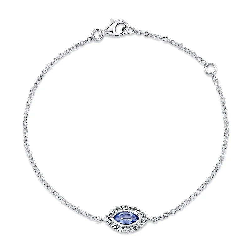 White Gold/Blue Sapphire