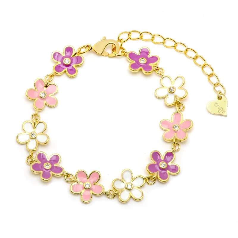 Best Jewelry Deals – Shop Premium Pieces At Great Prices Flower CZ Link Bracelet