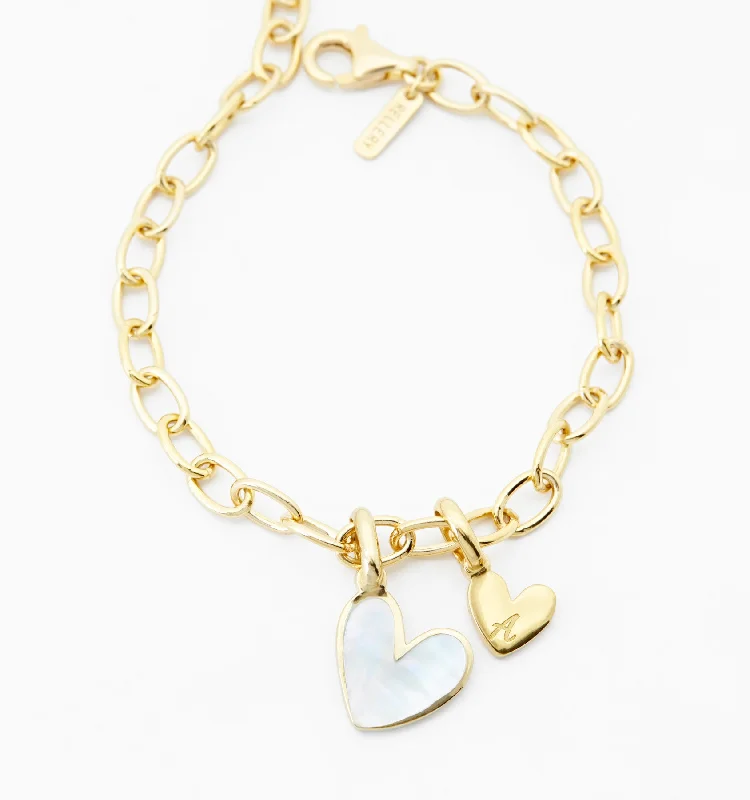 Your Dream Jewelry At Dream Prices Heart Bracelet With Mother of Pearl