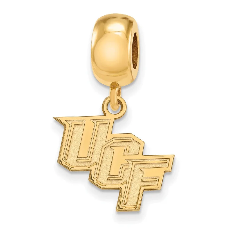 14k Gold Plated Silver U of Central Florida Sm Dangle Bead Charm