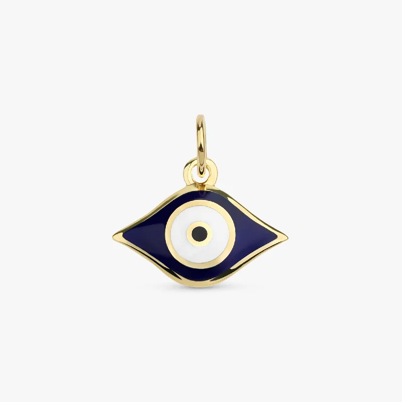 Bold Blue Enamel Evil Eye Charm, Lucinda