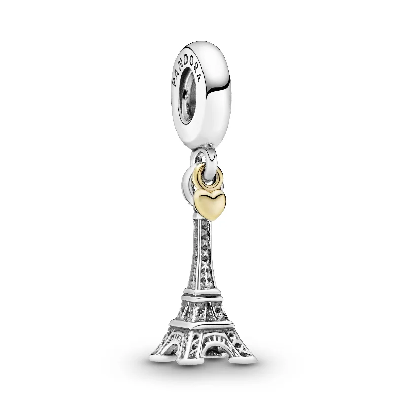 Eiffel tower silver dangle with 14k