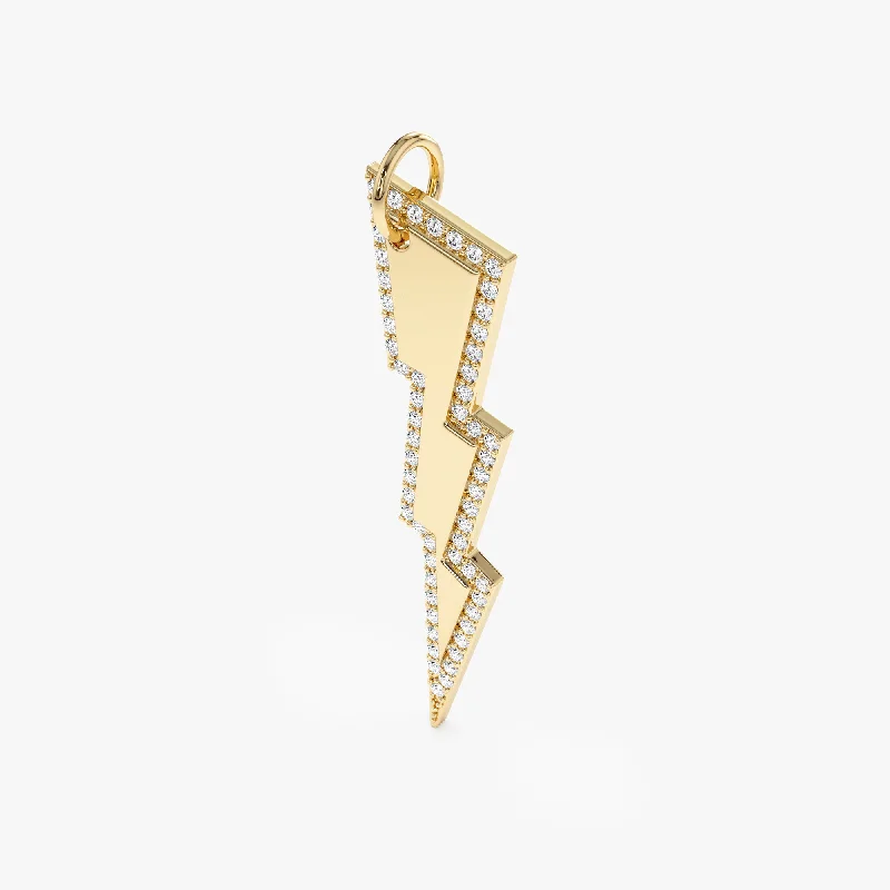 Diamond Lightning Bolt Charm, Electra