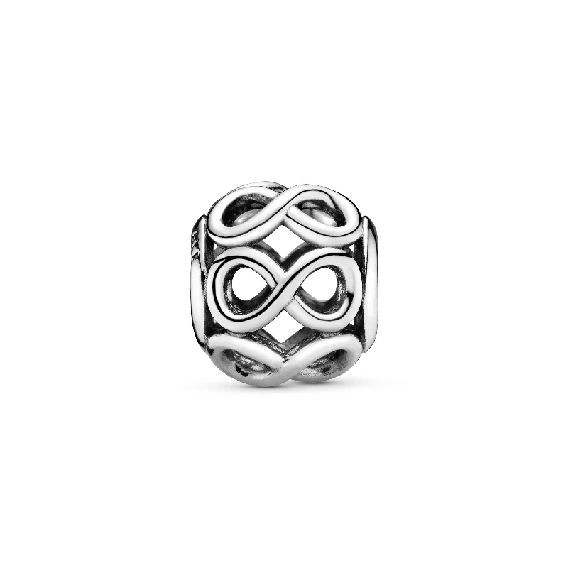 Infinity silver charm