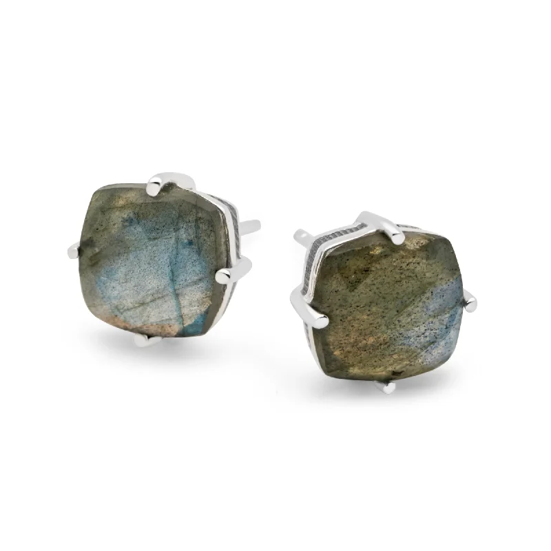 Labradorite Cushion Earrings