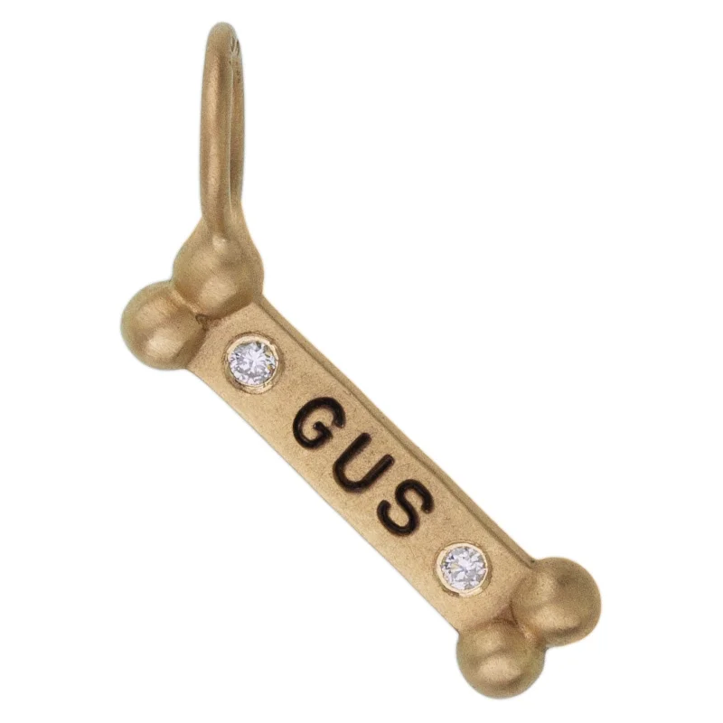 Name and Diamonds Dog Bone