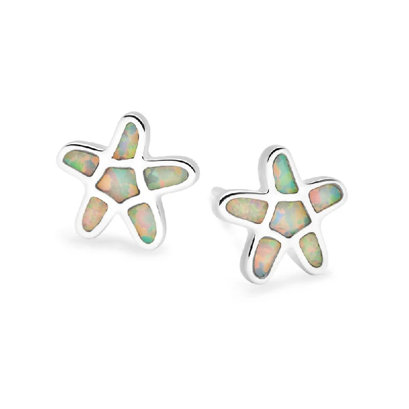 Opal Starfish Studs