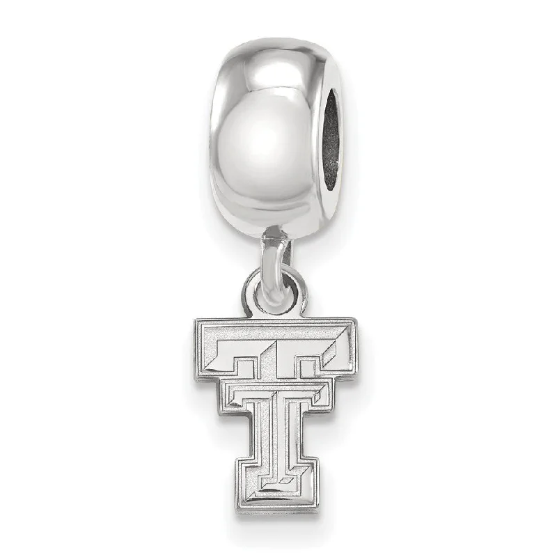 Sterling Silver Texas Tech University XS Dangle Bead Charm