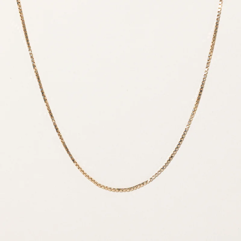 10k Yellow Gold Box Link Chain | 20" |