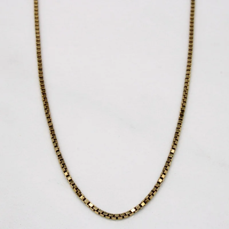 10k Yellow Gold Box Link Chain | 26" |