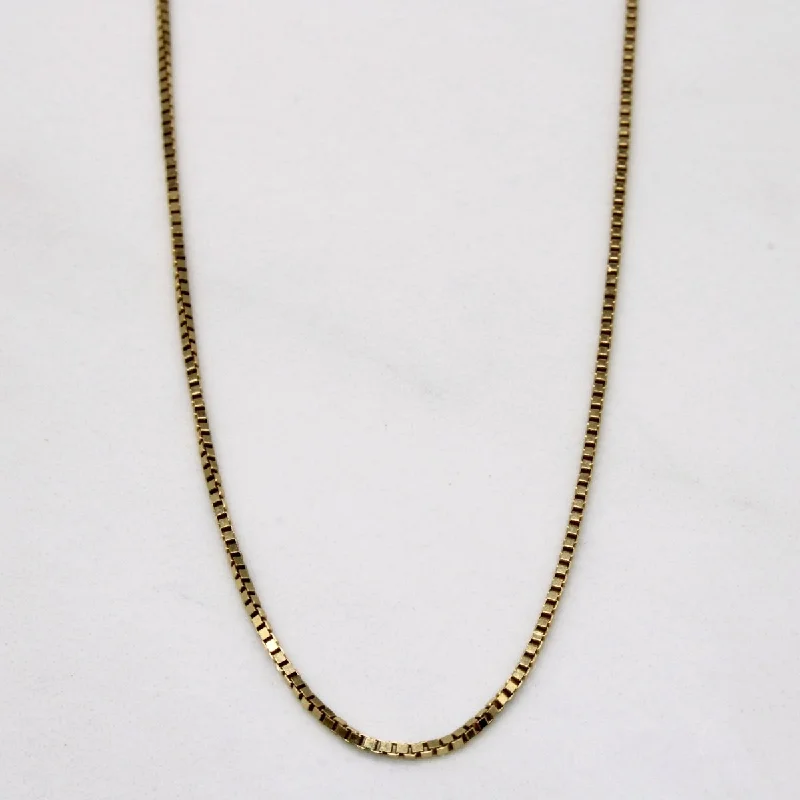 10k Yellow Gold Box Link Chain | 24" |