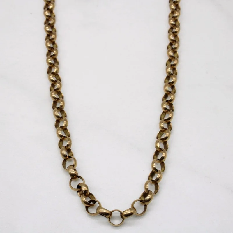 10k Yellow Gold Circle Link Chain | 17" |