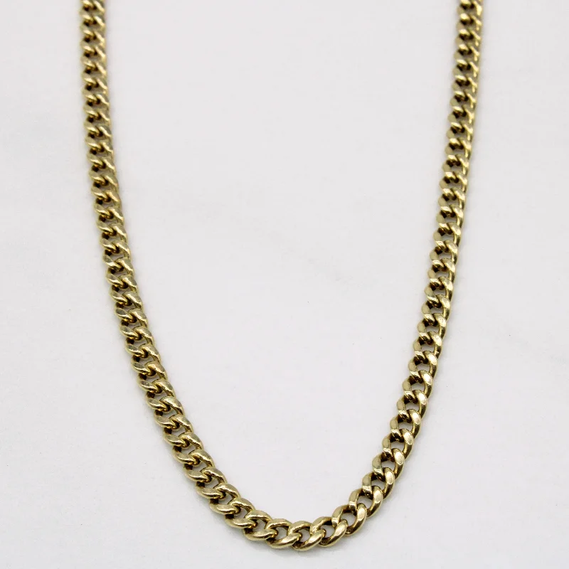 10k Yellow Gold Cuban Link Chain | 21" |