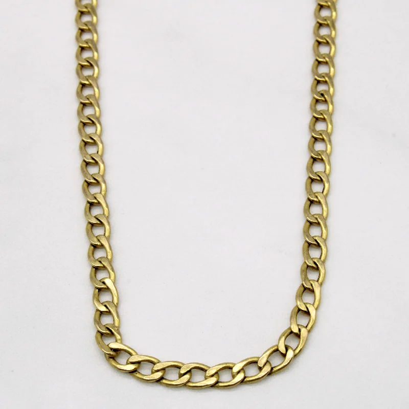 10k Yellow Gold Curb Link Chain | 22" |