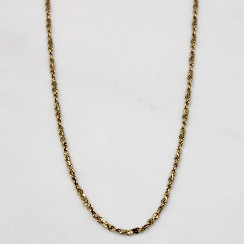 10k Yellow Gold Nugget Chain | 20" |