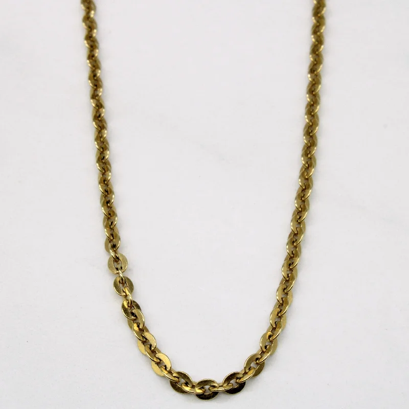 10k Yellow Gold Oval Link Chain | 24" |