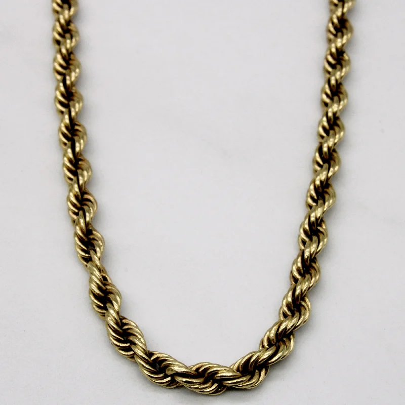 10k Yellow Gold Rope Chain | 18" |