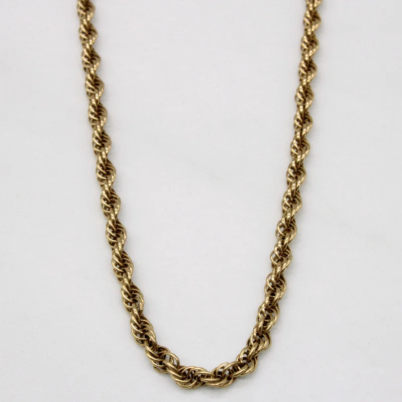 10k Yellow Gold Rope Chain | 22" |