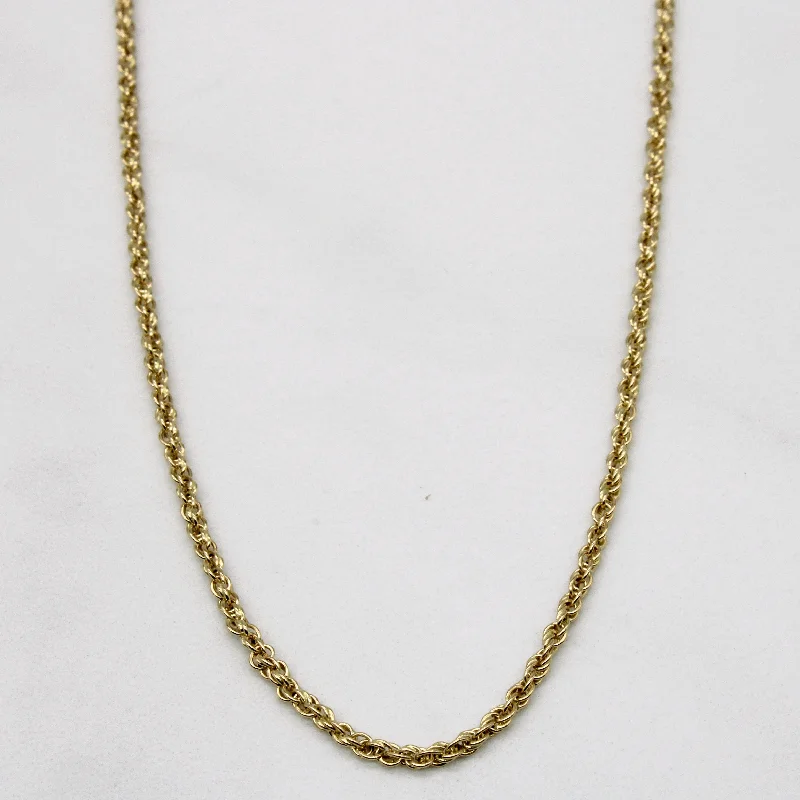 10k Yellow Gold Rope Chain | 20" |