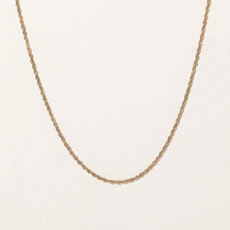 10k Yellow Gold Double Rolo Chain | 18" |