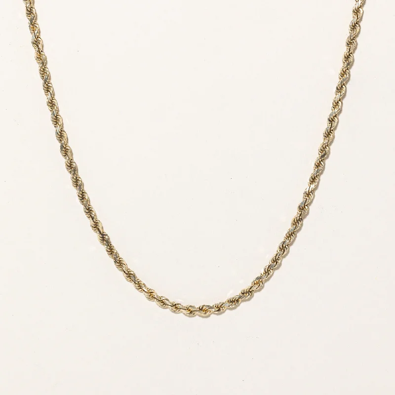 10k Yellow Gold Rope Chain | 22" |