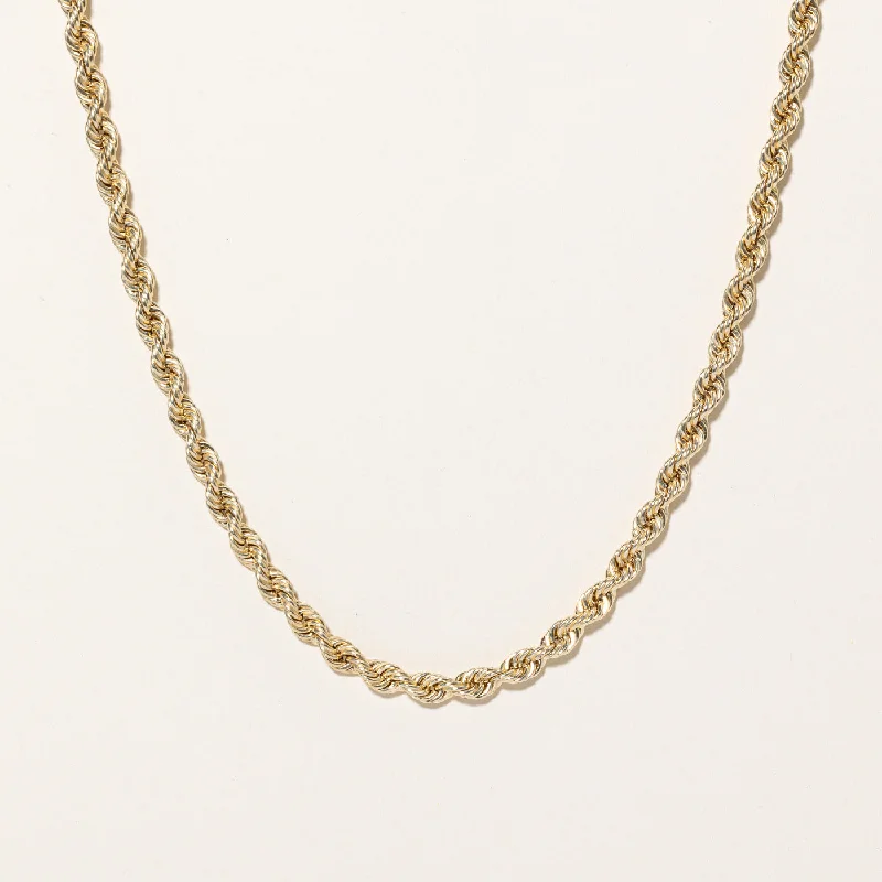 10k Yellow Gold Rope Chain | 18" |