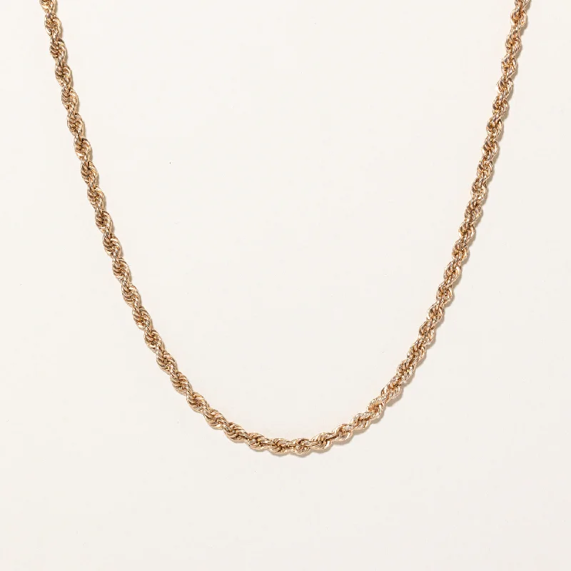 10k Yellow Gold Rope Chain | 21" |