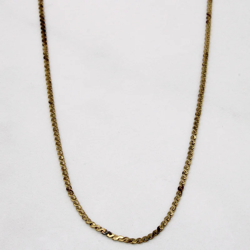 10k Yellow Gold S Link Chain | 19" |