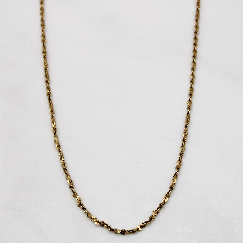 10k Yellow Gold S Link Rope Chain | 16" |