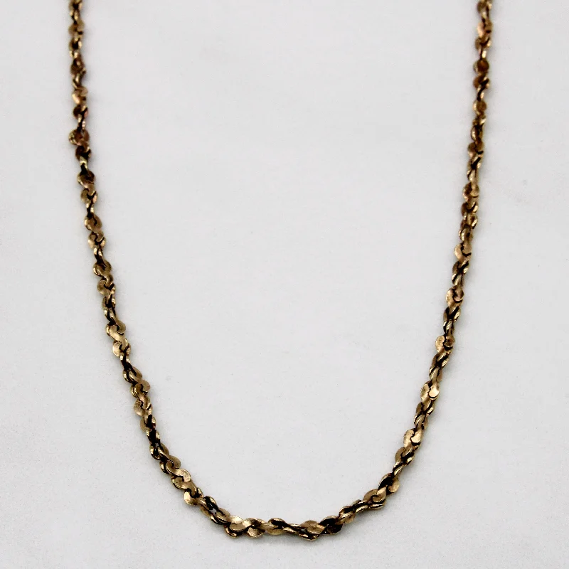 10k Yellow Gold S Link Rope Chain | 18" |