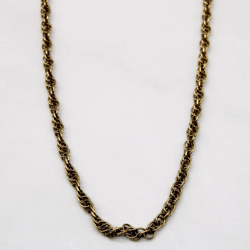 10k Yellow Gold Woven Circle Link Chain | 18" |