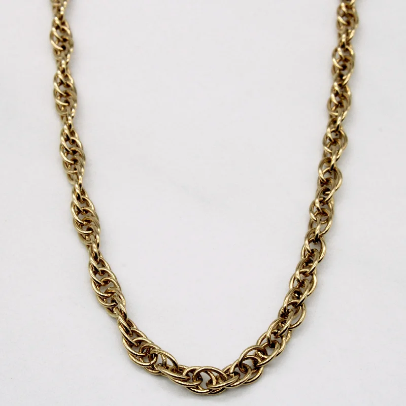 10k Yellow Gold Woven Link Chain | 18" |