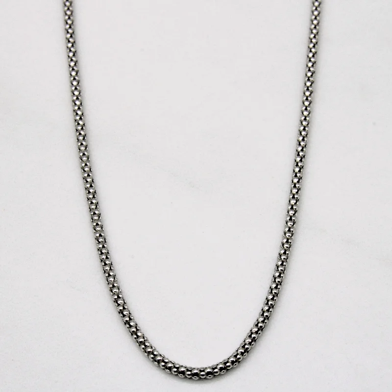 14k White Gold Necklace | 16" |