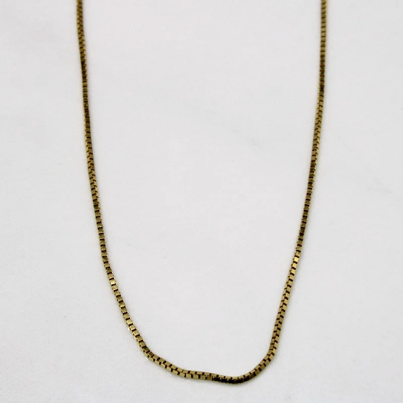 14k Yellow Gold Box Link Chain | 18" |