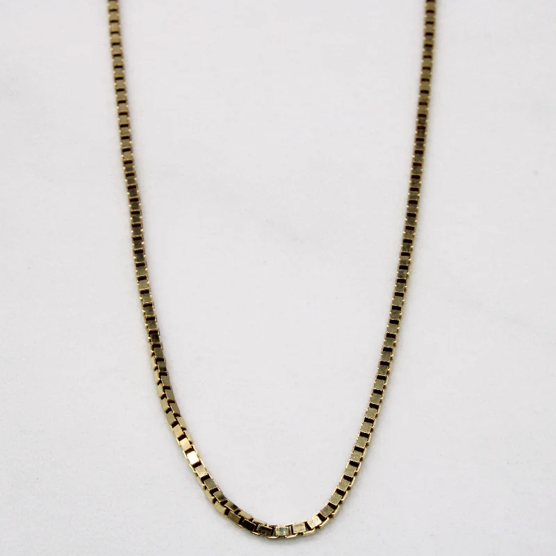 14k Yellow Gold Box Link Chain | 22" |