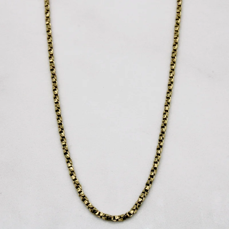 14k Yellow Gold Box Link Chain | 16" |