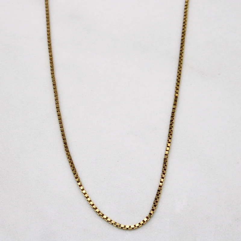 14k Yellow Gold Box Link Chain | 20" |