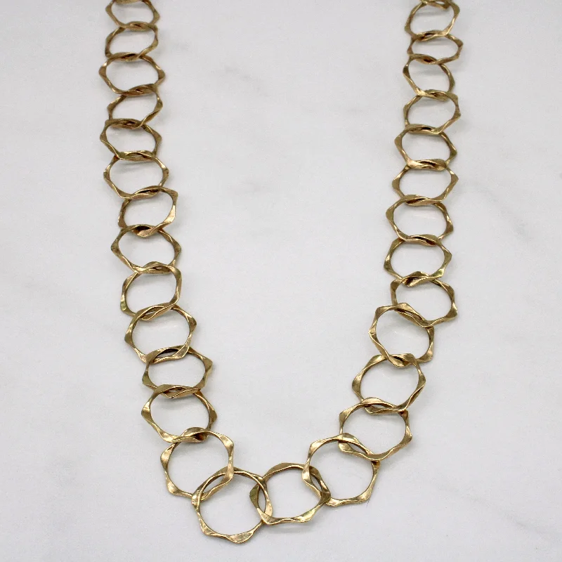 14k Yellow Gold Circle Link Chain | 28" |