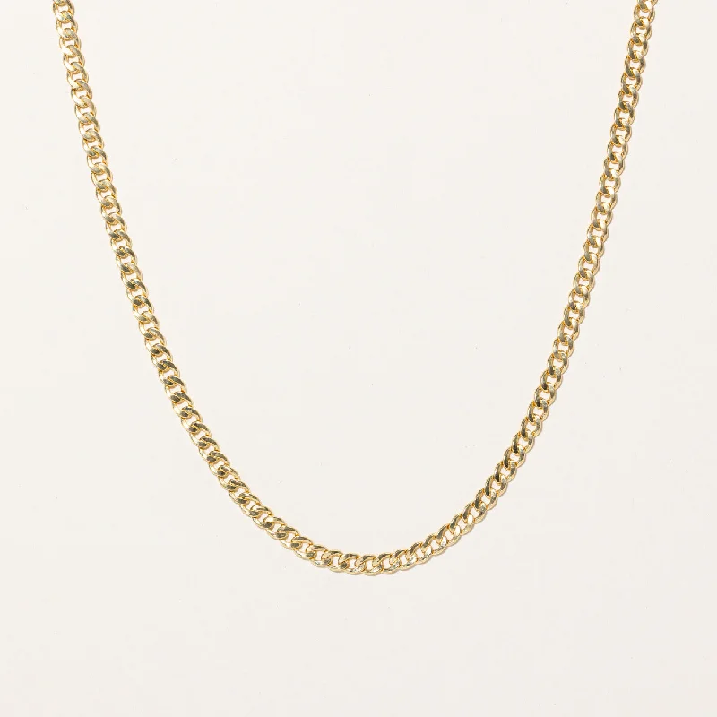 14k Yellow Gold Curb Link Chain | 22" |