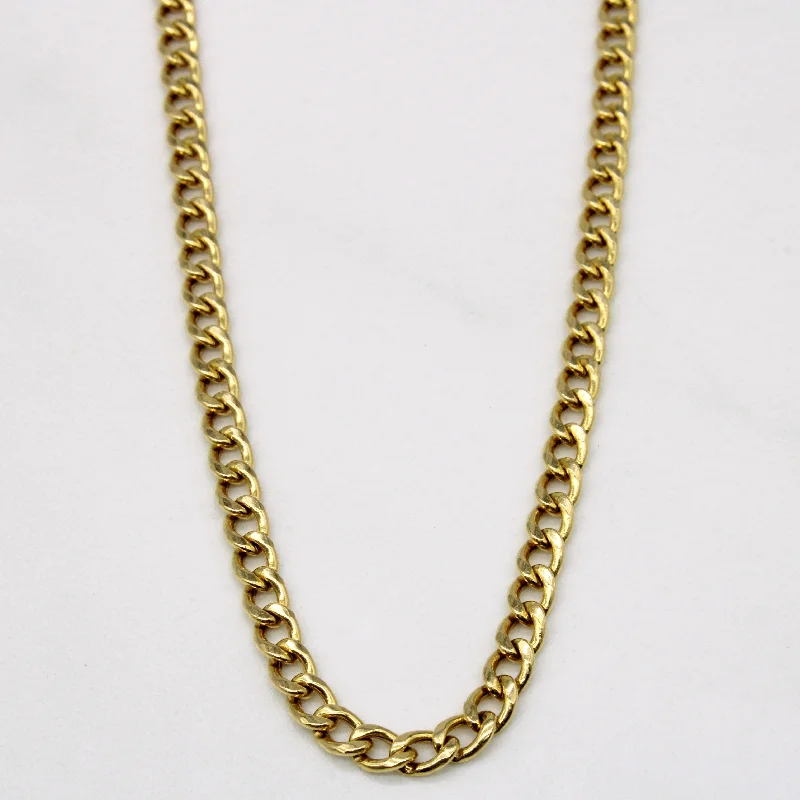 14k Yellow Gold Curb Link Chain | 24" |