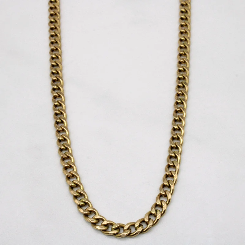 14k Yellow Gold Curb Link Chain | 20" |