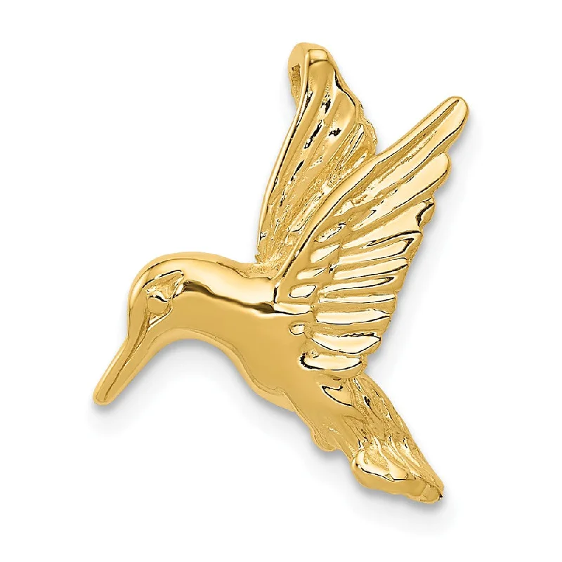 14k Yellow Gold Hummingbird Slide Pendant