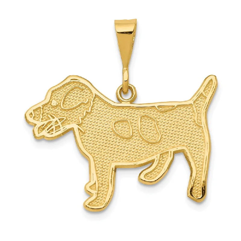 14k Yellow Gold Jack Russell Terrier Pendant