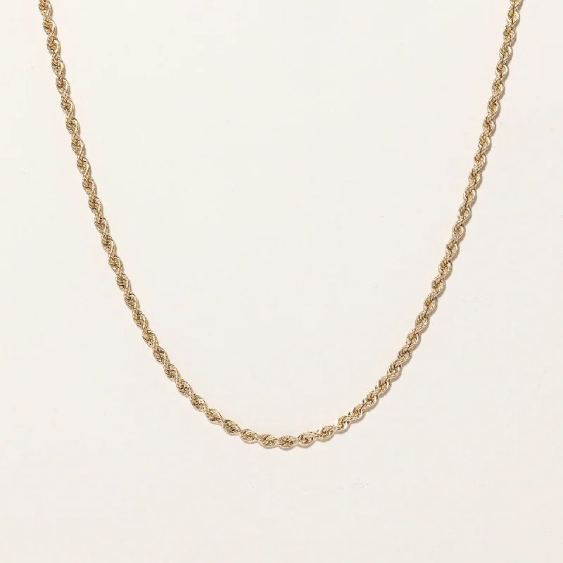 14k Yellow Gold Rope Chain | 24" |