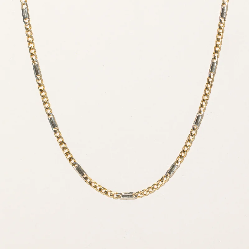 18k Two Tone Gold Figarucci Chain | 22" |