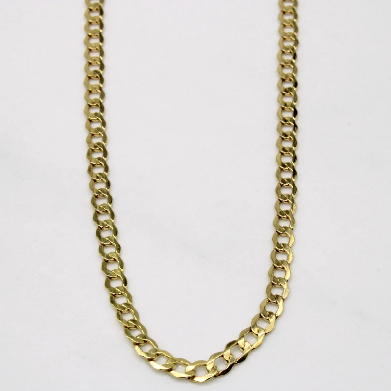 18k Yellow Gold Curb Link Chain | 20" |